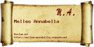 Melles Annabella névjegykártya
